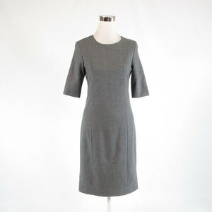 Heather gray PINK TARTAN sheath dress 0